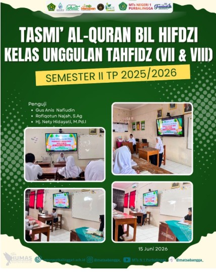 Lantunan Ayat Suci Menggema di Kelas, Siswa Kelas Unggulan Tahfidz MTs N 1 Purbalingga Ikuti Tasmi’ Al-Qur’an